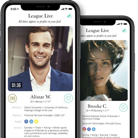 Theleague dating app - Mar 6, 2018 · Once your profile is accepted, The League makes your dating experience as easy as pie. The app promises no voyeurs, no games, no noise, no fake profiles, the ability to hide your profile from friends and coworkers, and more. But while the appeal of stress-free dating is unbelievably attractive, some people are heated knowing they probably won't ... 